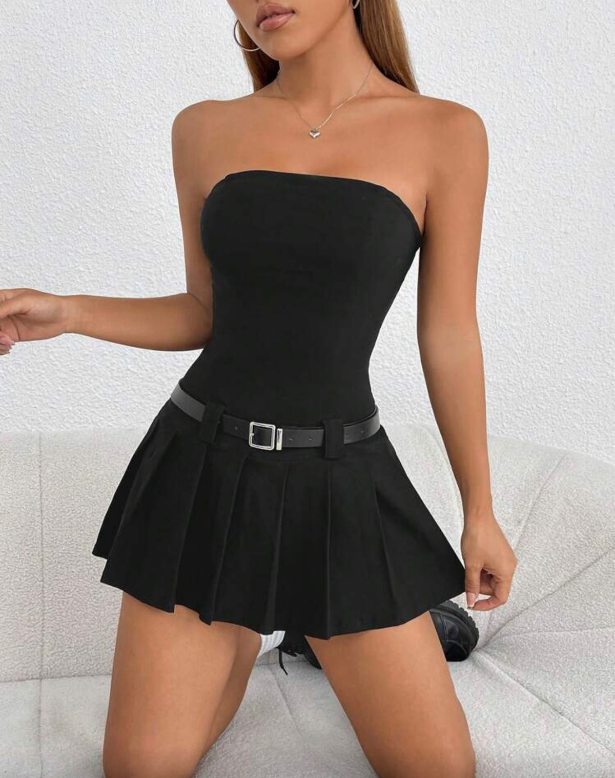 Vestido con cinturón