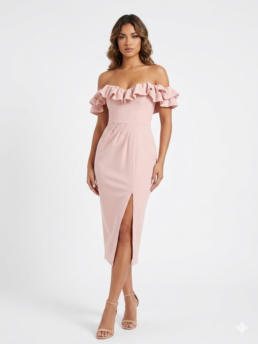 Vestido con abertura