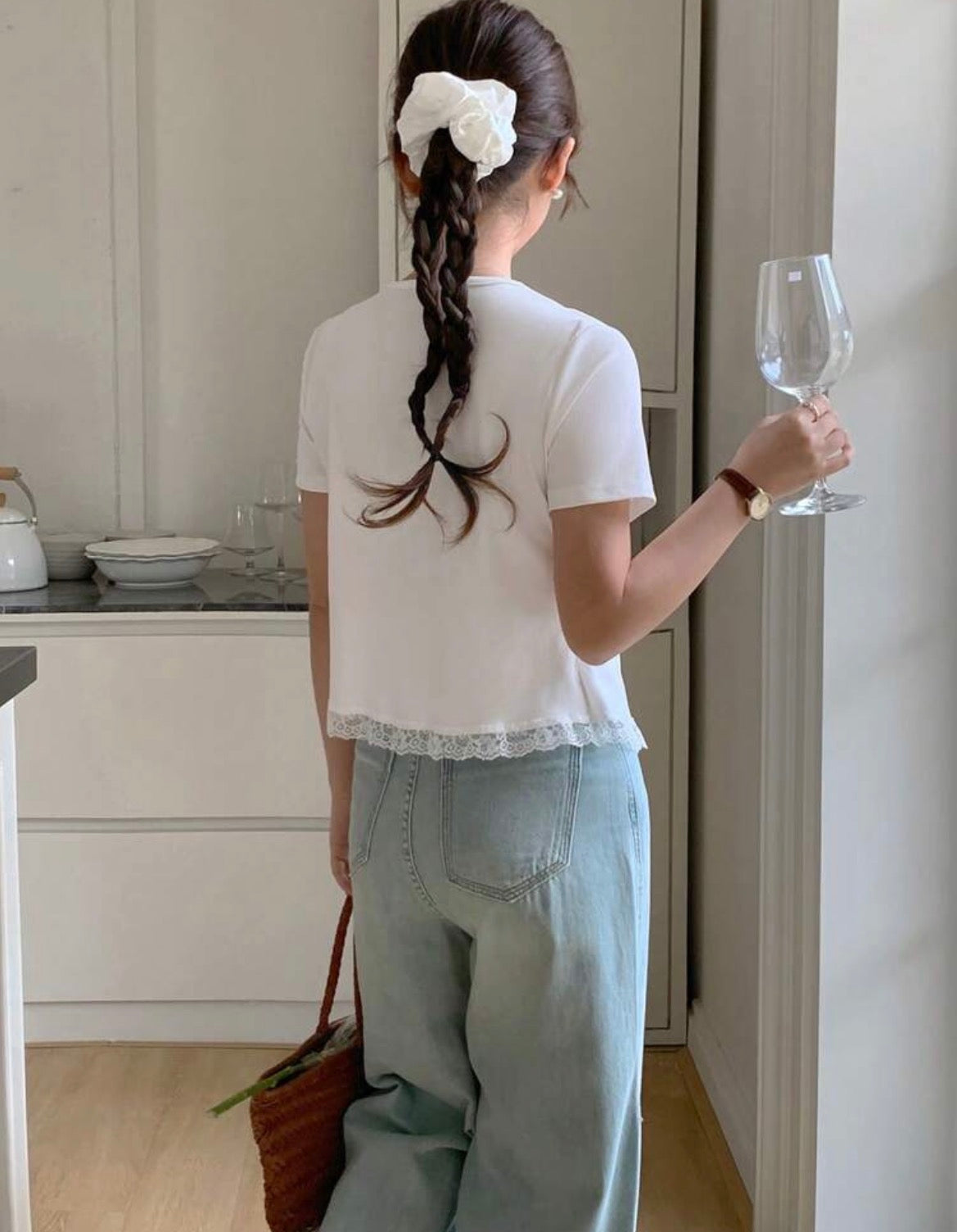 Blusa con encaje