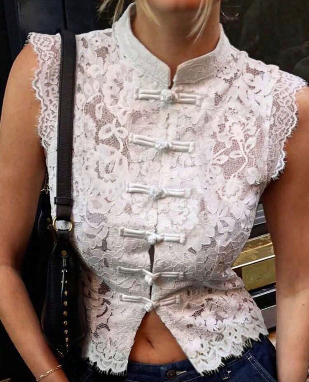 Blusa de encaje