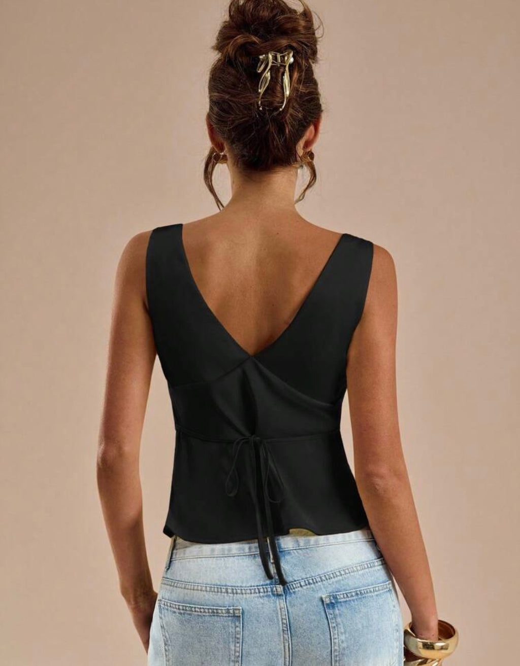Blusa de satén