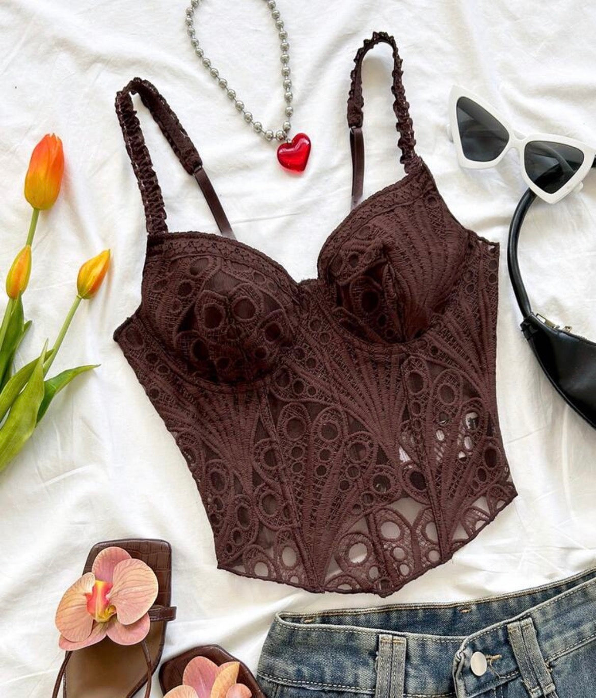 Corset con encaje