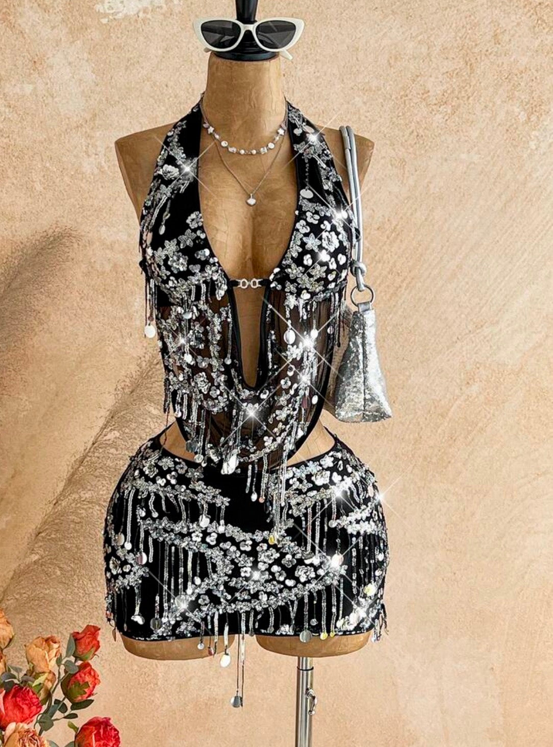 Conjunto con lentejuelas