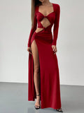 Vestido con abertura