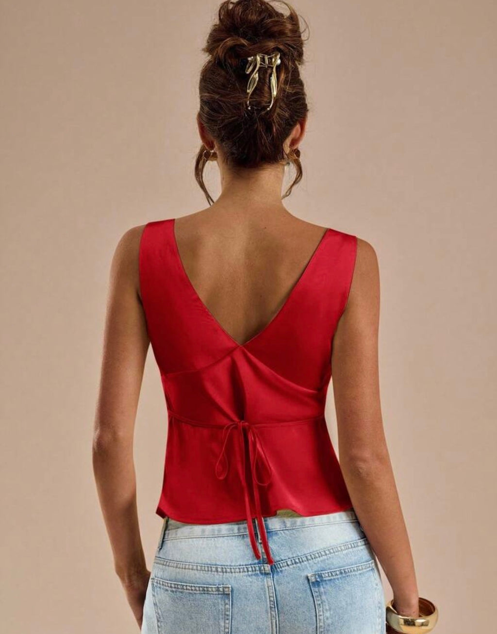 Blusa de satén
