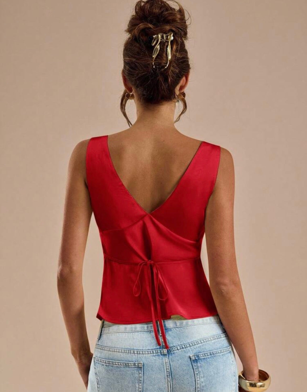 Blusa de satén