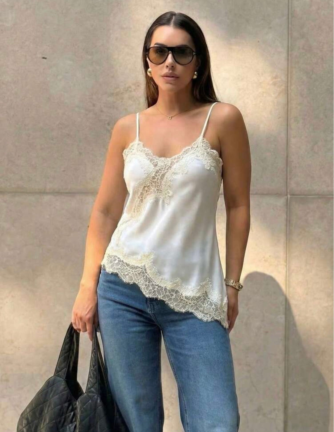 Blusa con encaje