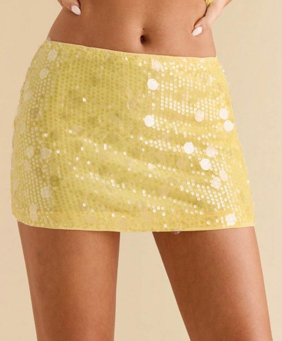 Falda con lentejuelas