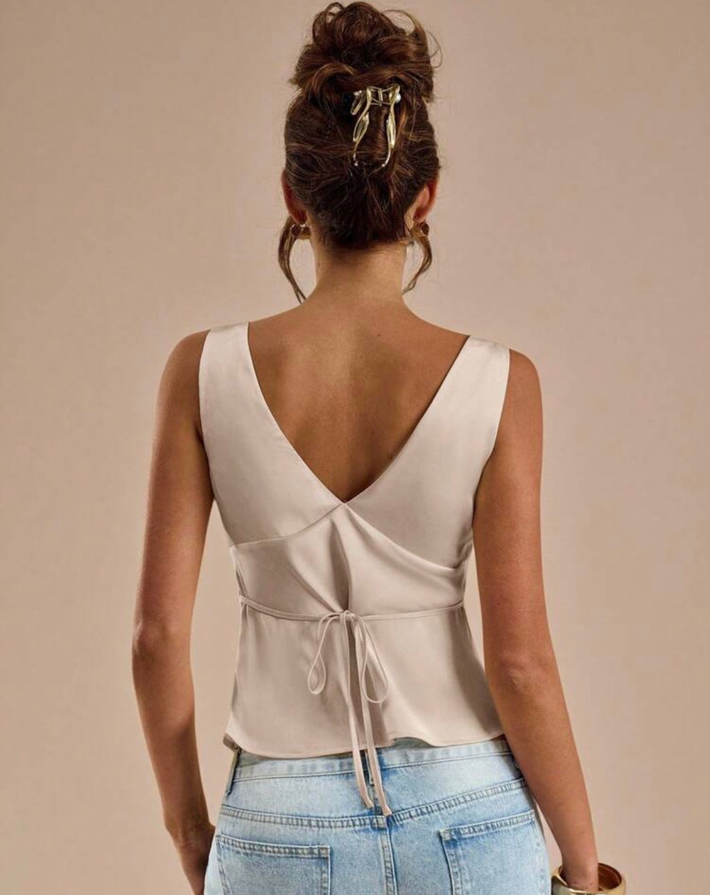 Blusa de satén