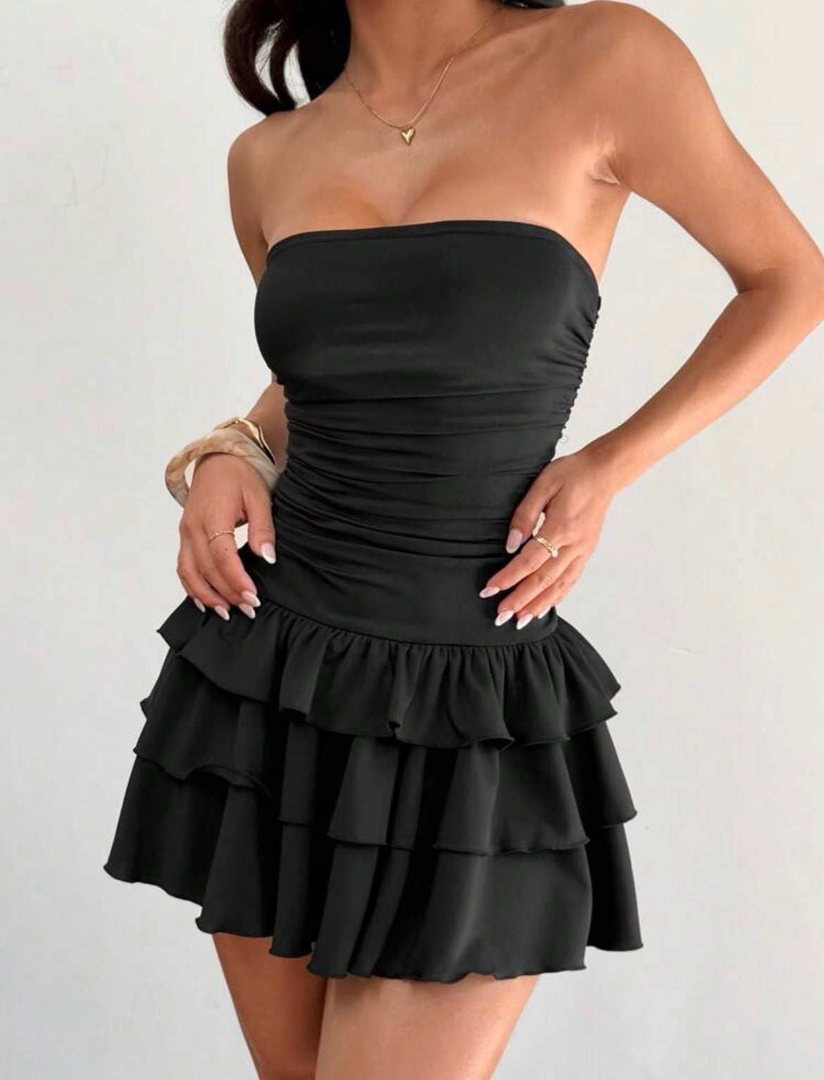 Vestido strapless