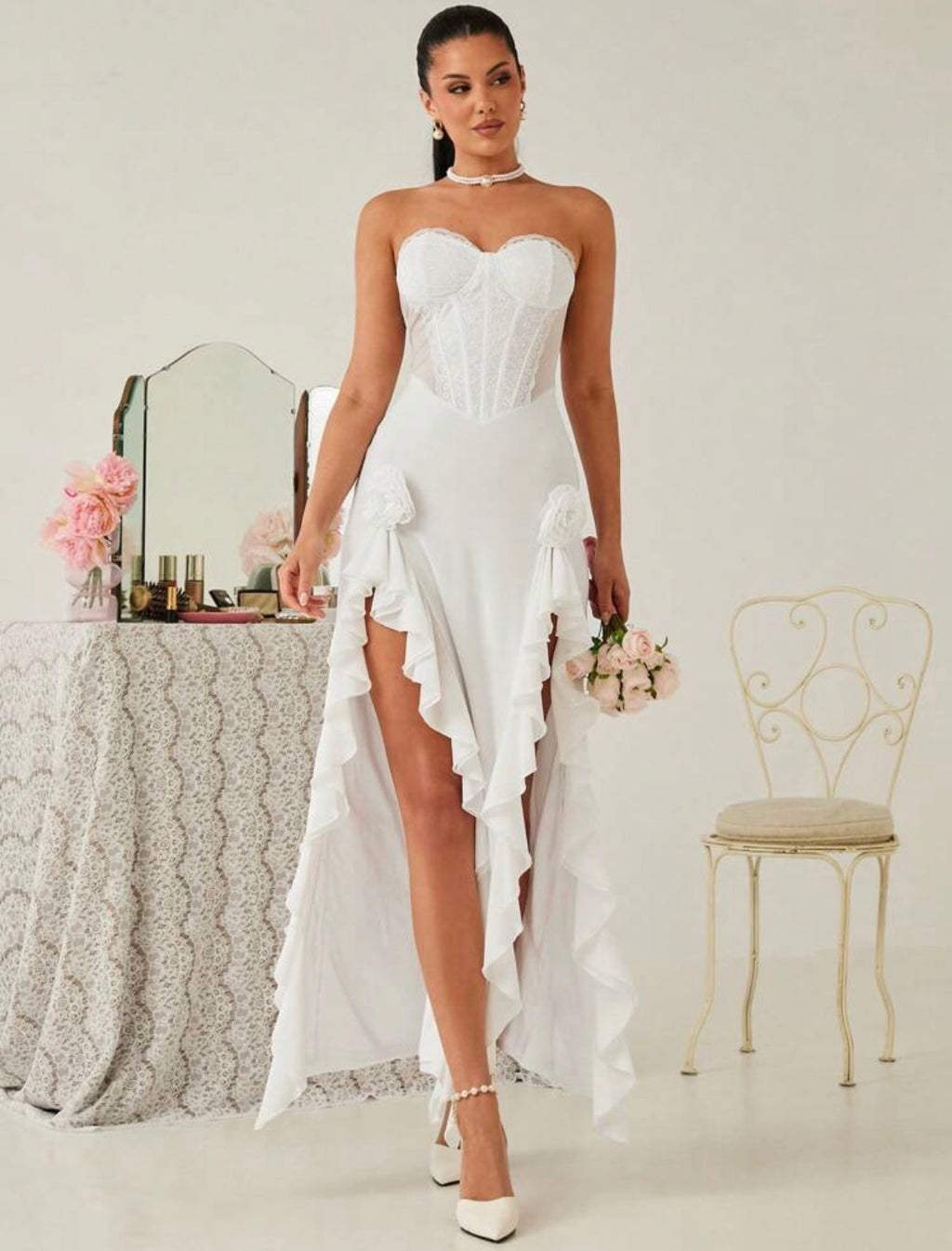 Vestido con encaje
