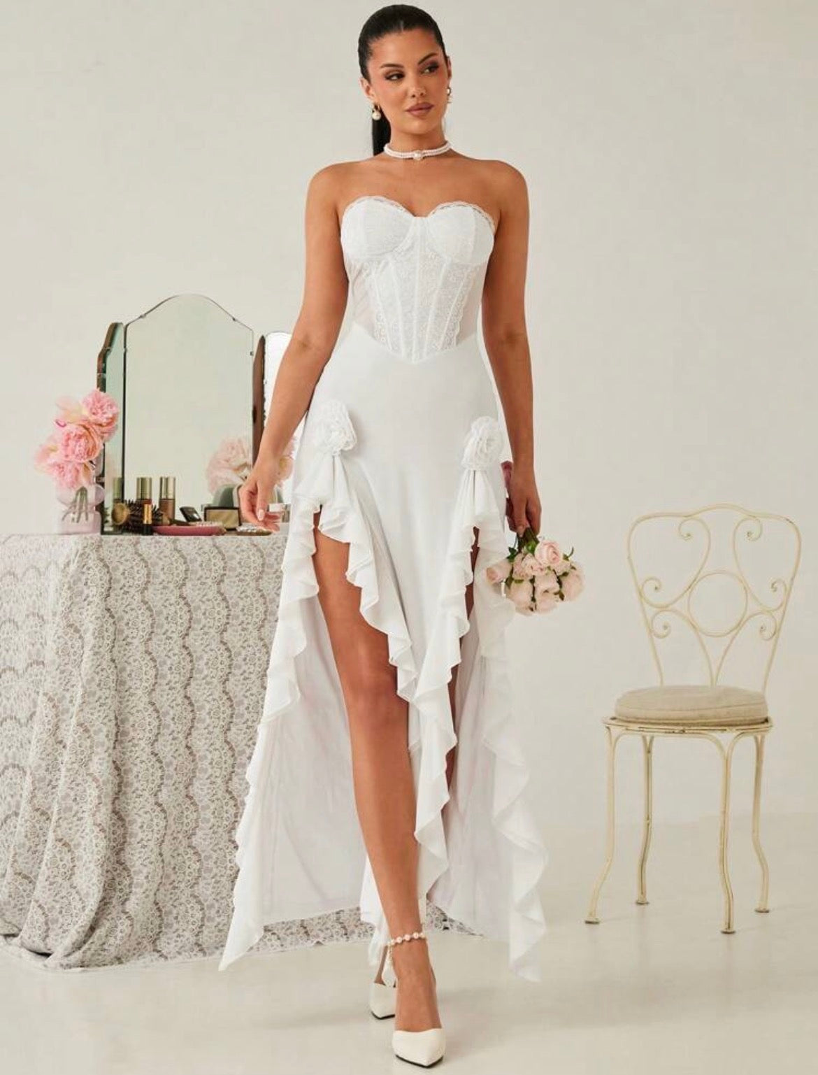 Vestido con encaje