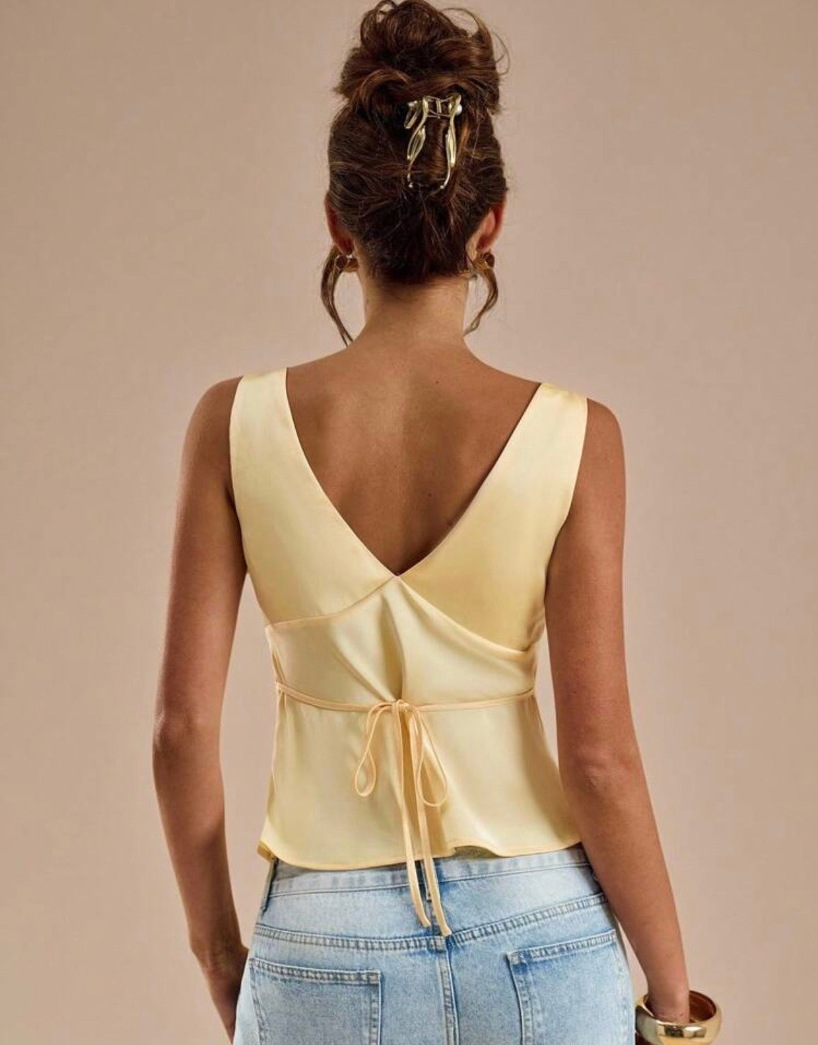 Blusa de satén