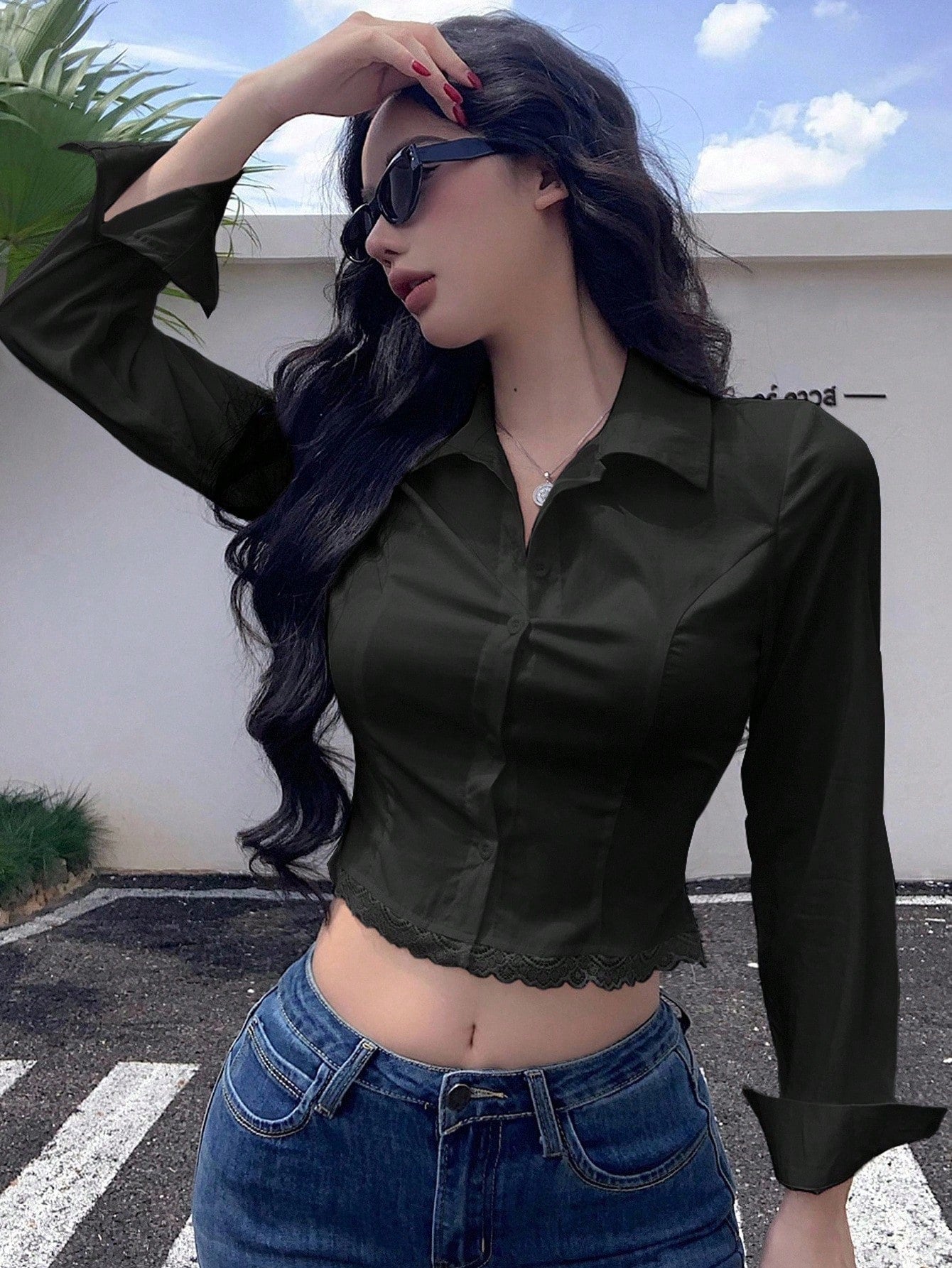 Camisa crop top