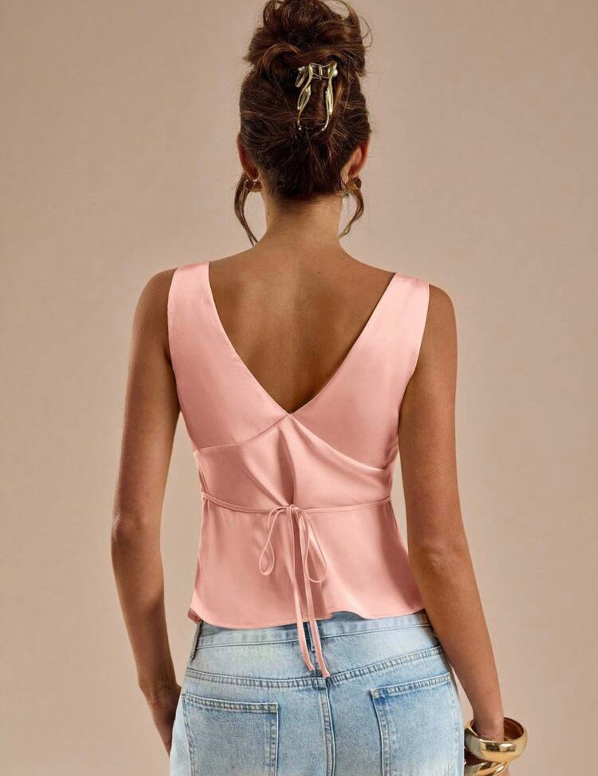 Blusa de satén