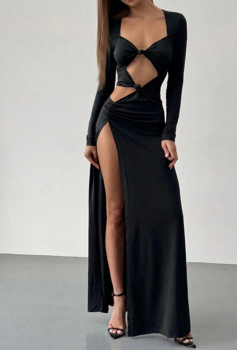 Vestido con abertura
