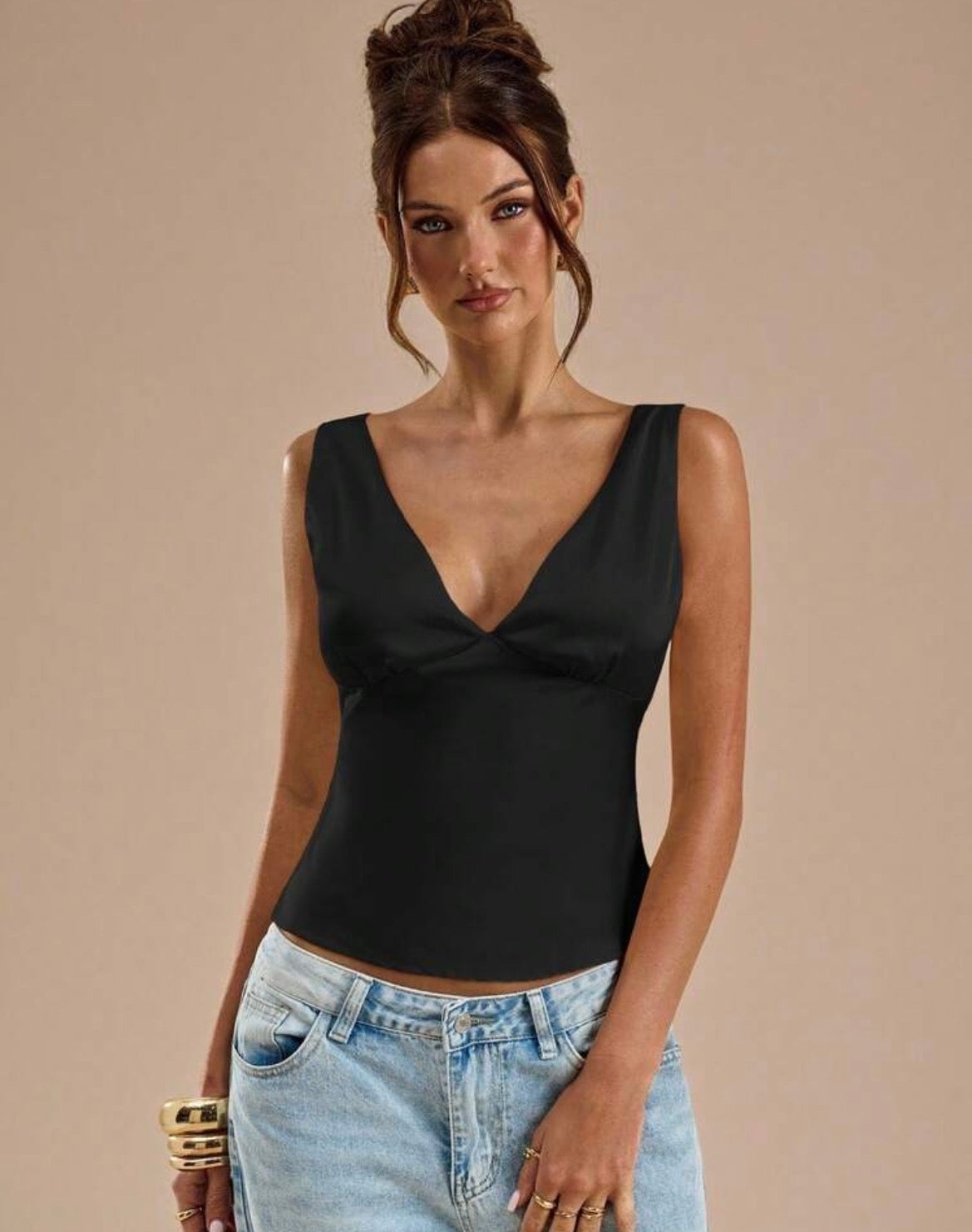 Blusa de satén