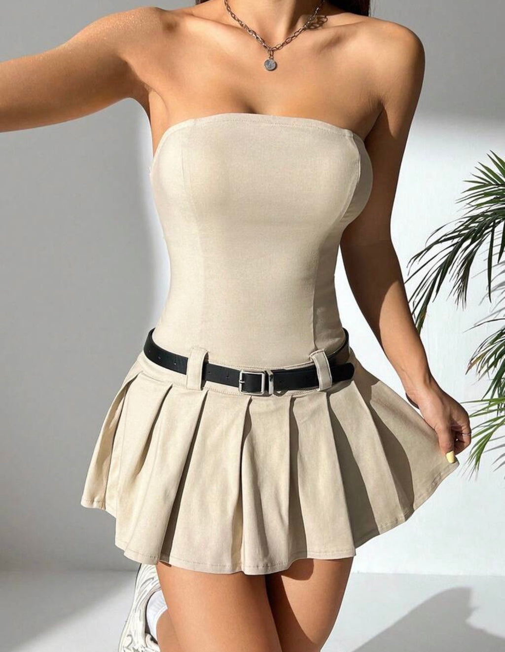 Vestido con cinturon
