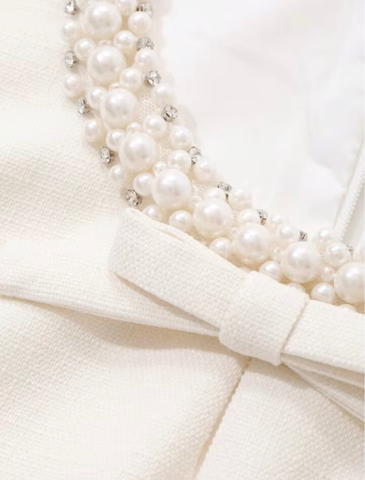 Vestido con perlas