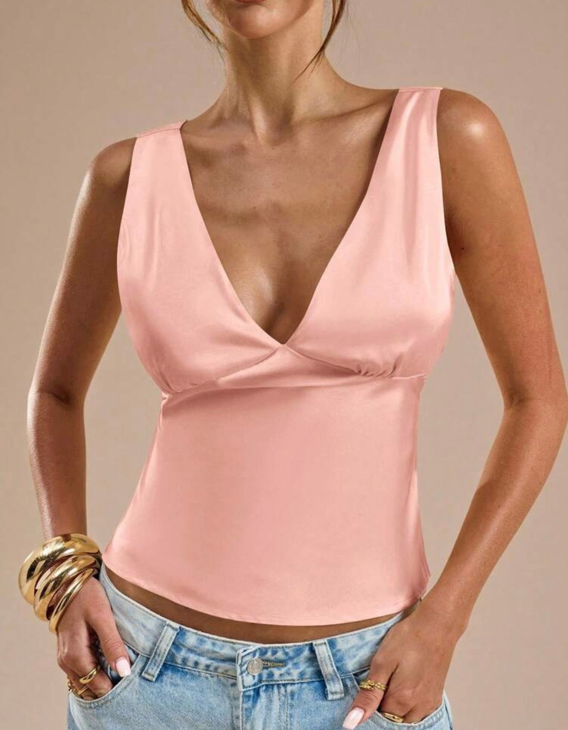 Blusa de satén