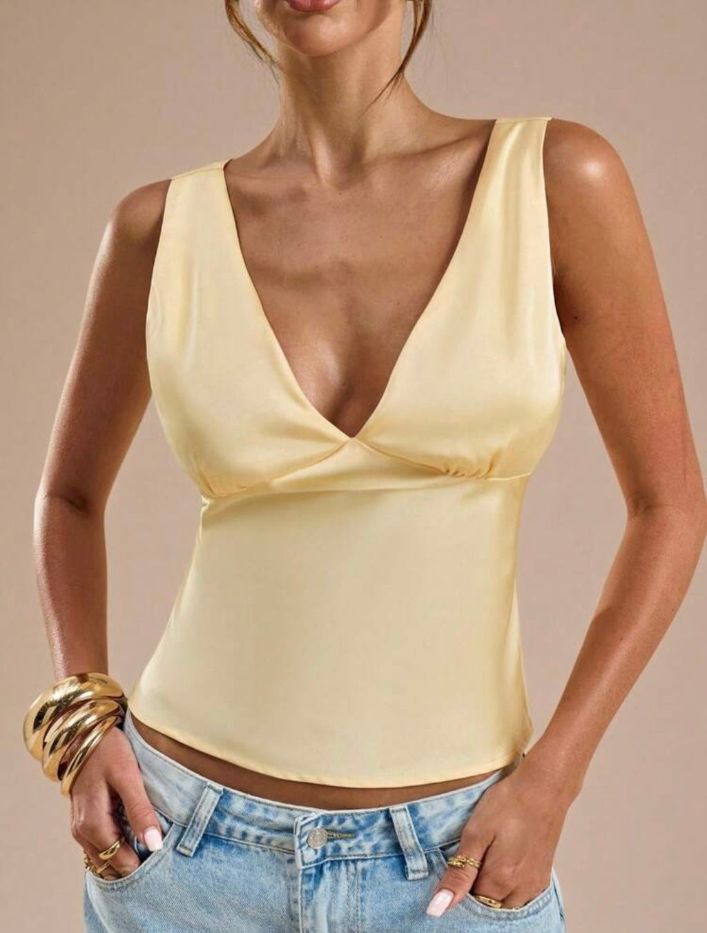 Blusa de satén