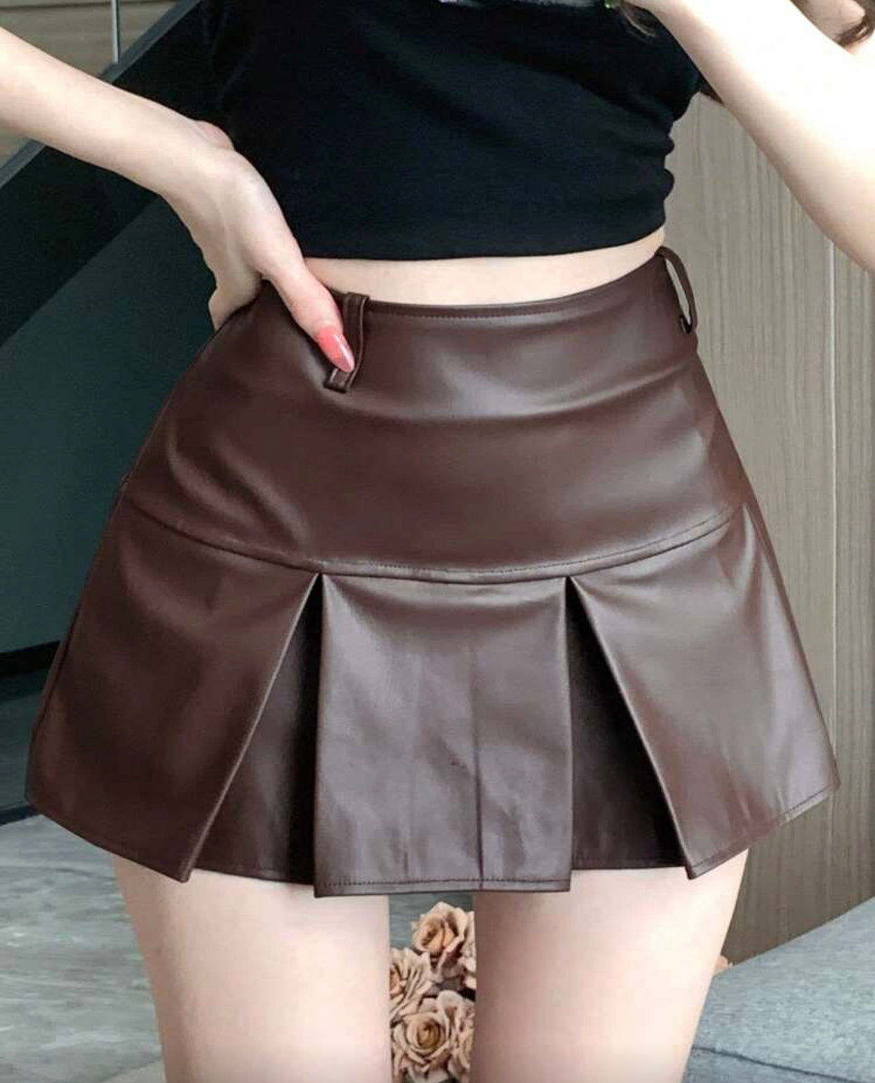 Falda de cuero